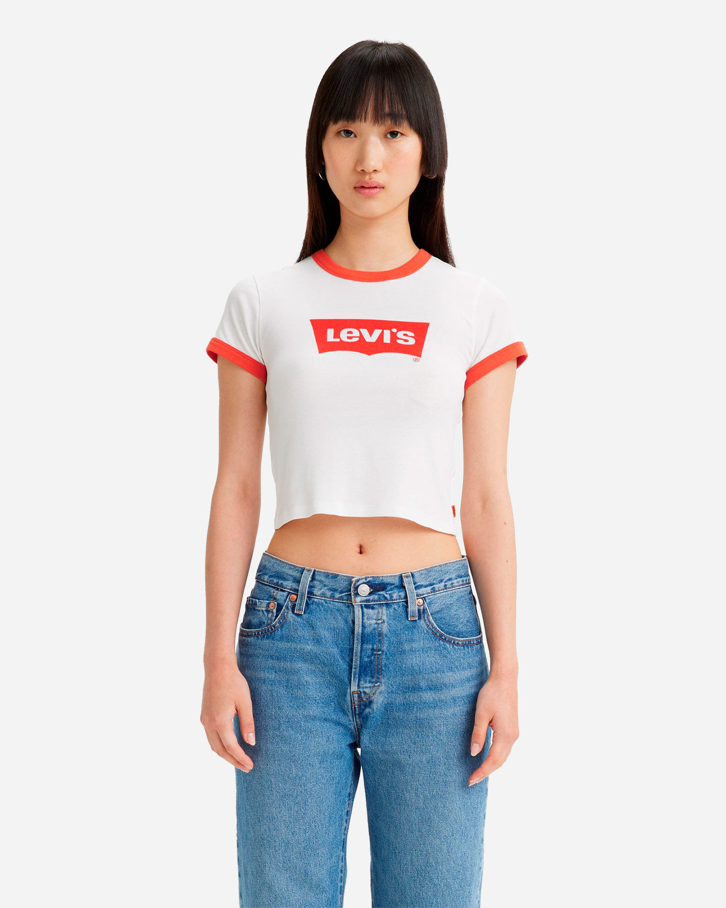  T-Shirt LEVI'S CROP LOGO BATWING RAGLAN W S4112867|0004|L scatto 0