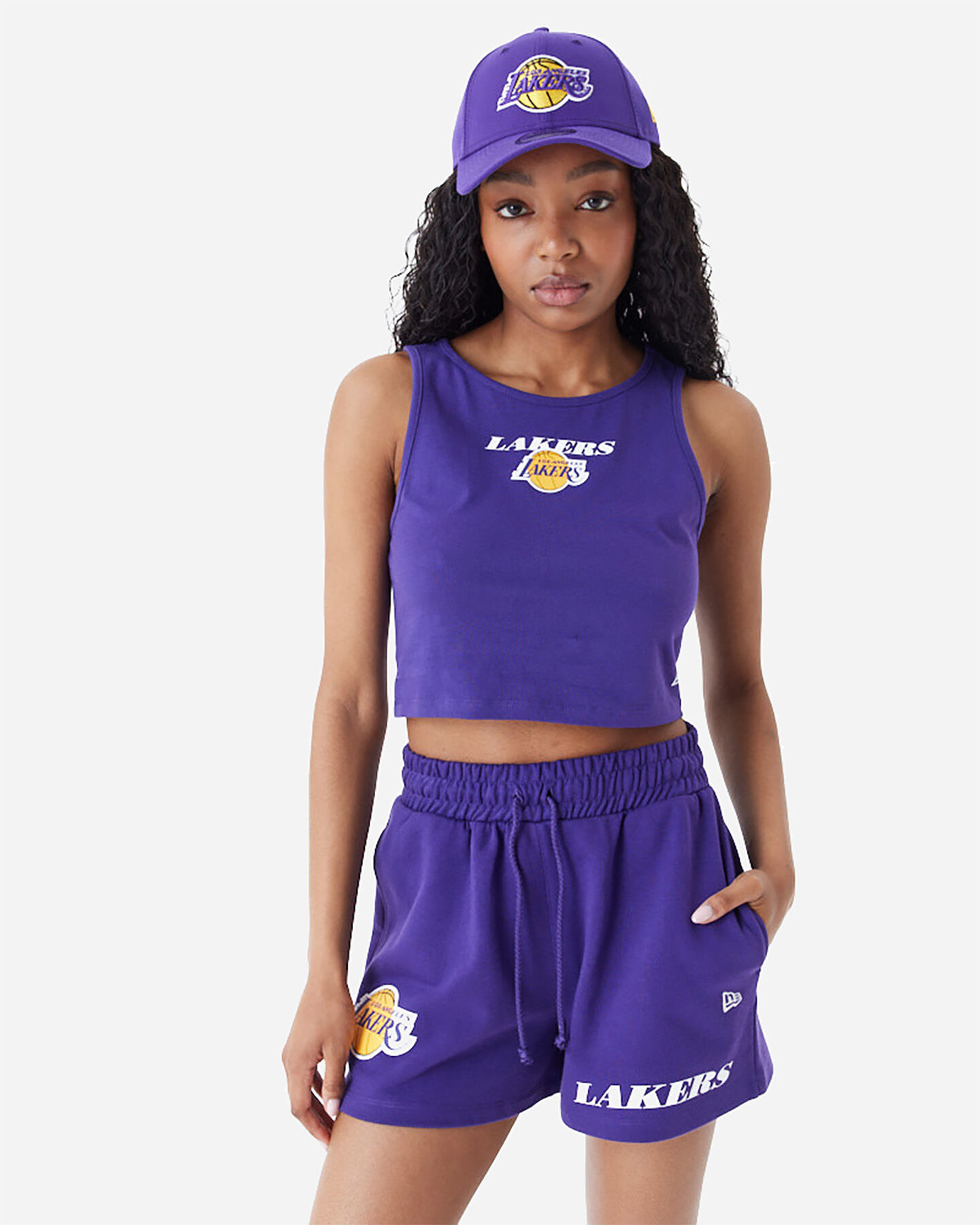  Canotta NEW ERA CROP LOS ANGELES LAKERS W S5683166|500|XS scatto 0