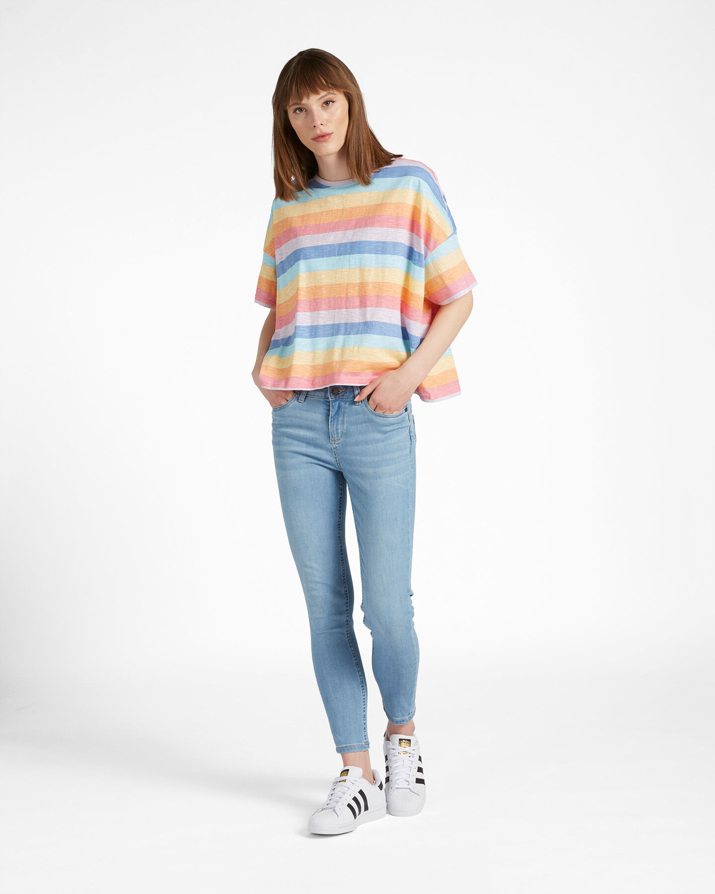  T-Shirt MISTRAL OVER CROP STRIPED W S4100685|896|UNI scatto 1