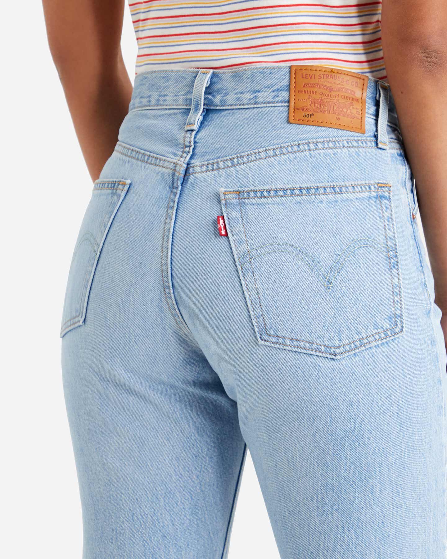  Jeans LEVI'S 501 CROP HIGH RISE L26 W S4088777 scatto 5