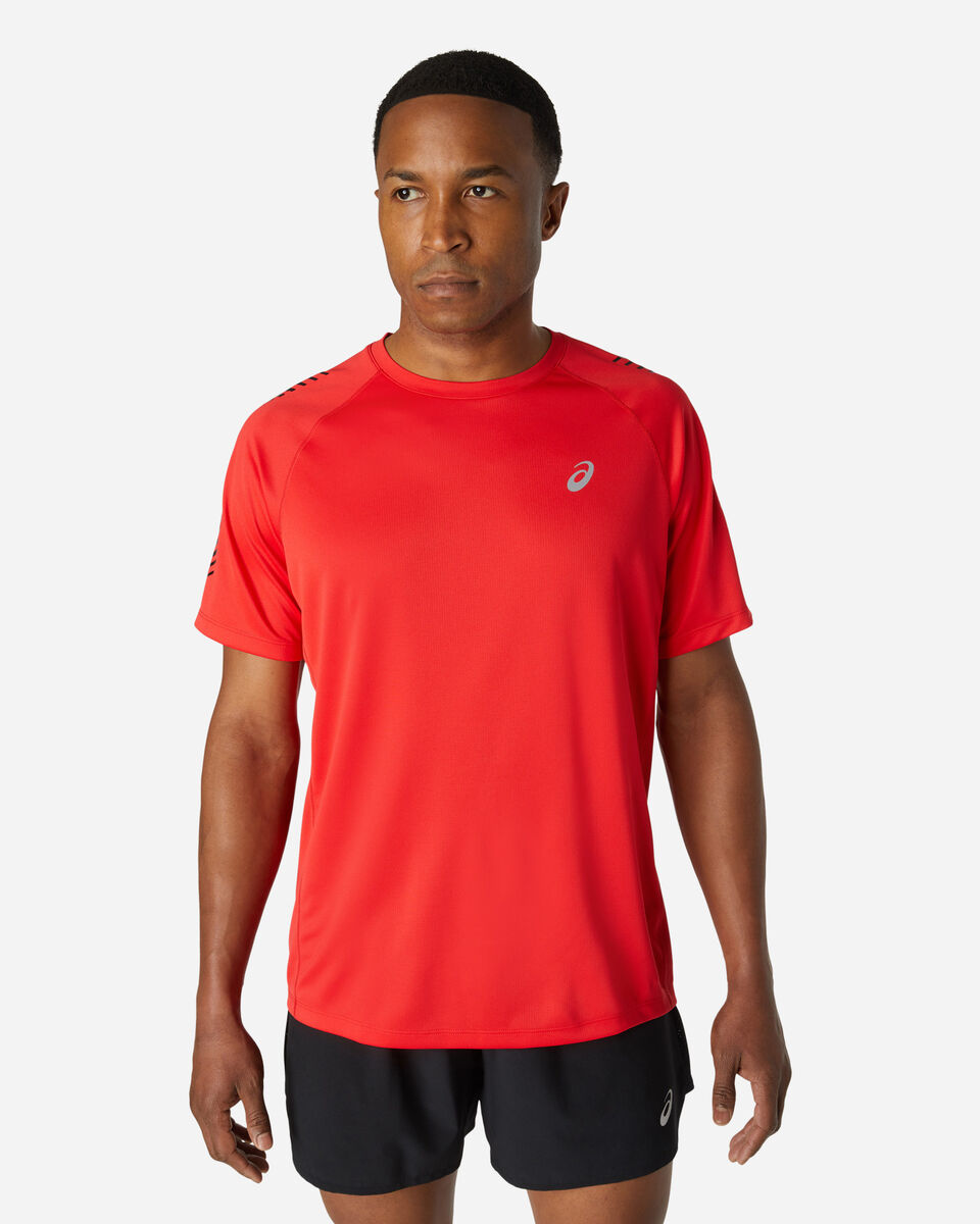  T-Shirt running ASICS ICON RED M S5341480|600|S scatto 0