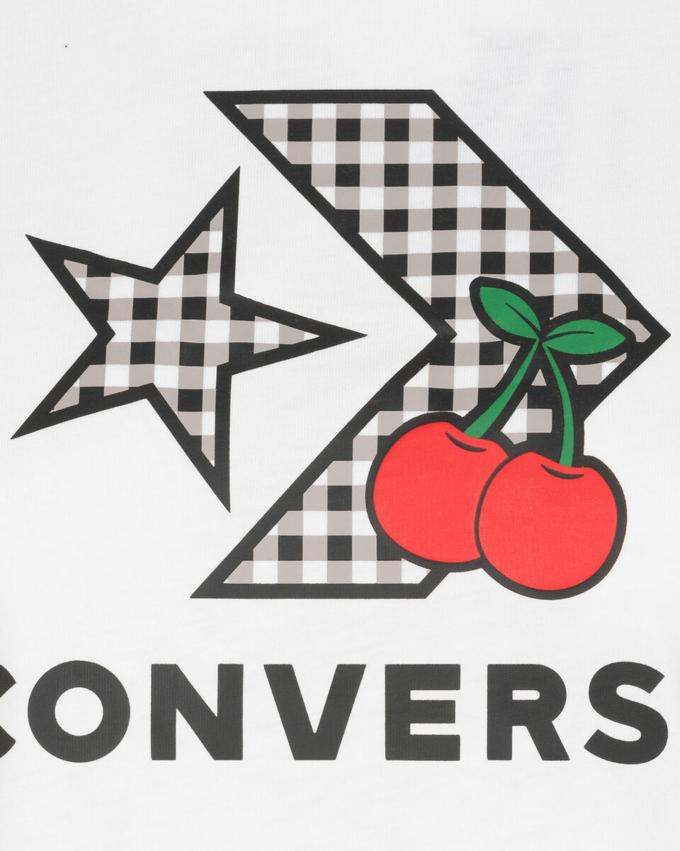  T-Shirt CONVERSE PATCH CHERRY STAR CHEVRON W S5661112|102|XS scatto 2