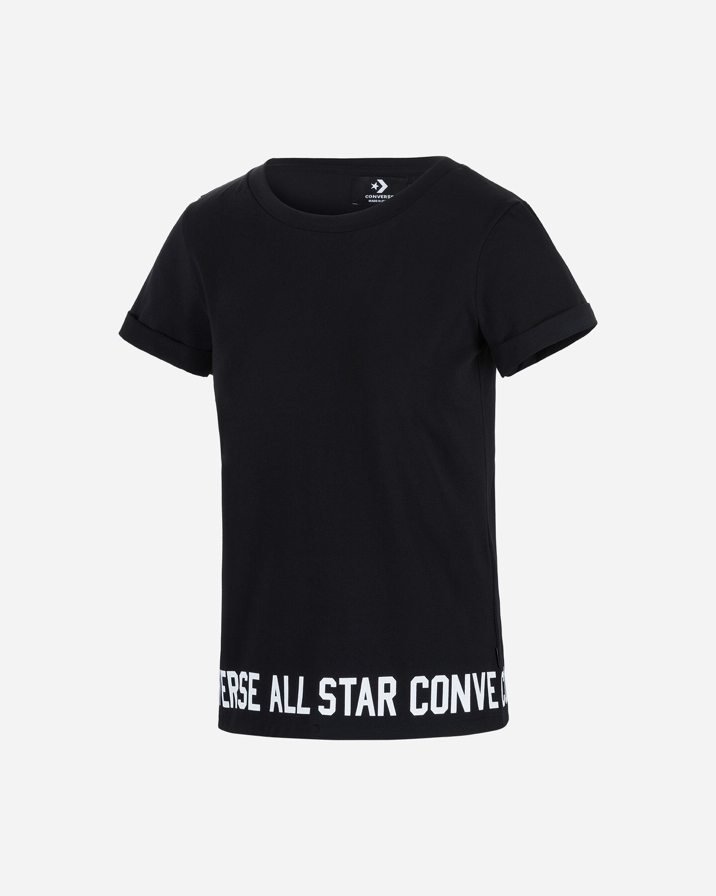  T-Shirt CONVERSE LOGO ROLL UP W S5181172|001|L scatto 0