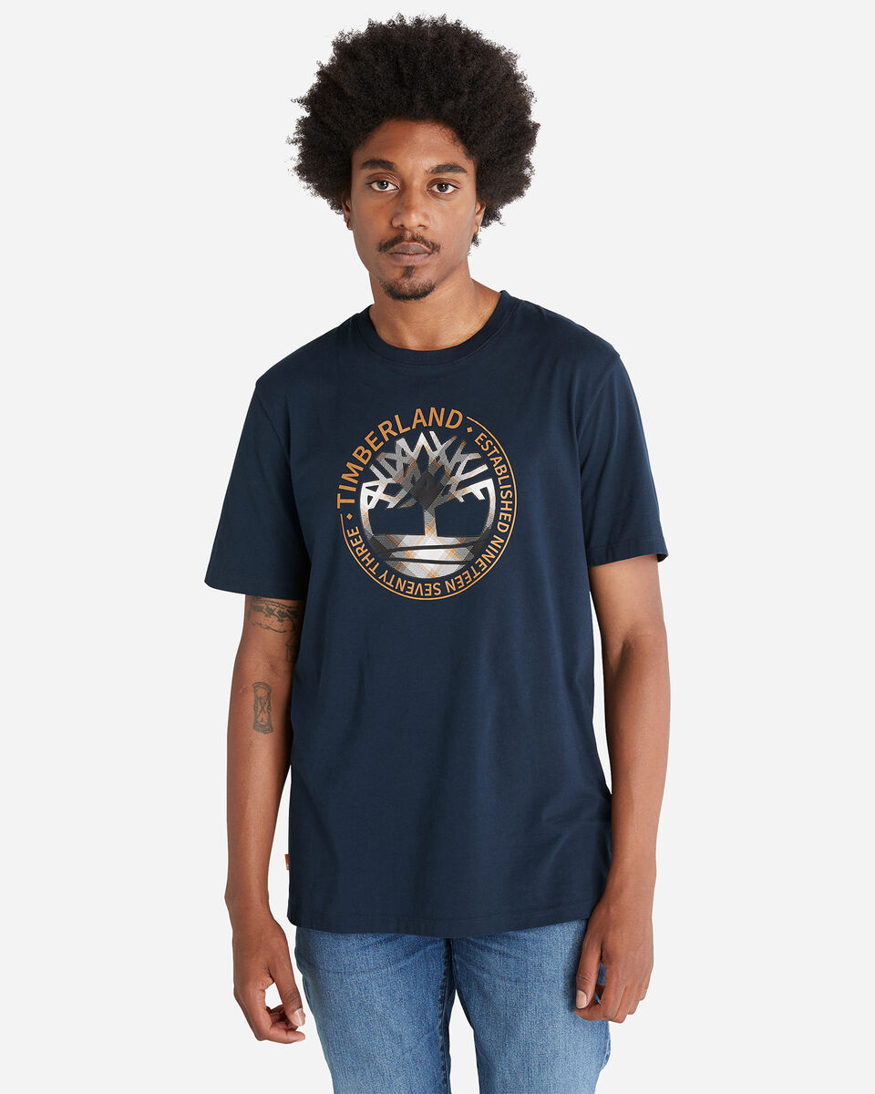  T-Shirt TIMBERLAND TREE PLAID LOGO M S4115297|4331|S scatto 0