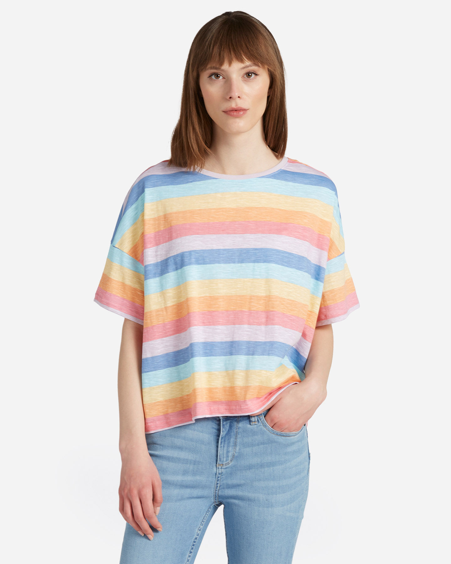  T-Shirt MISTRAL OVER CROP STRIPED W S4100685|896|UNI scatto 0