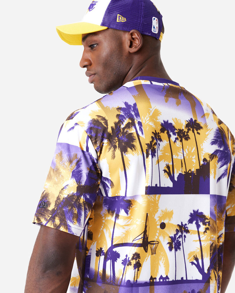  T-Shirt NEW ERA PALM TREE LOS ANGELES LAKERS M S5692338|701|XS scatto 4