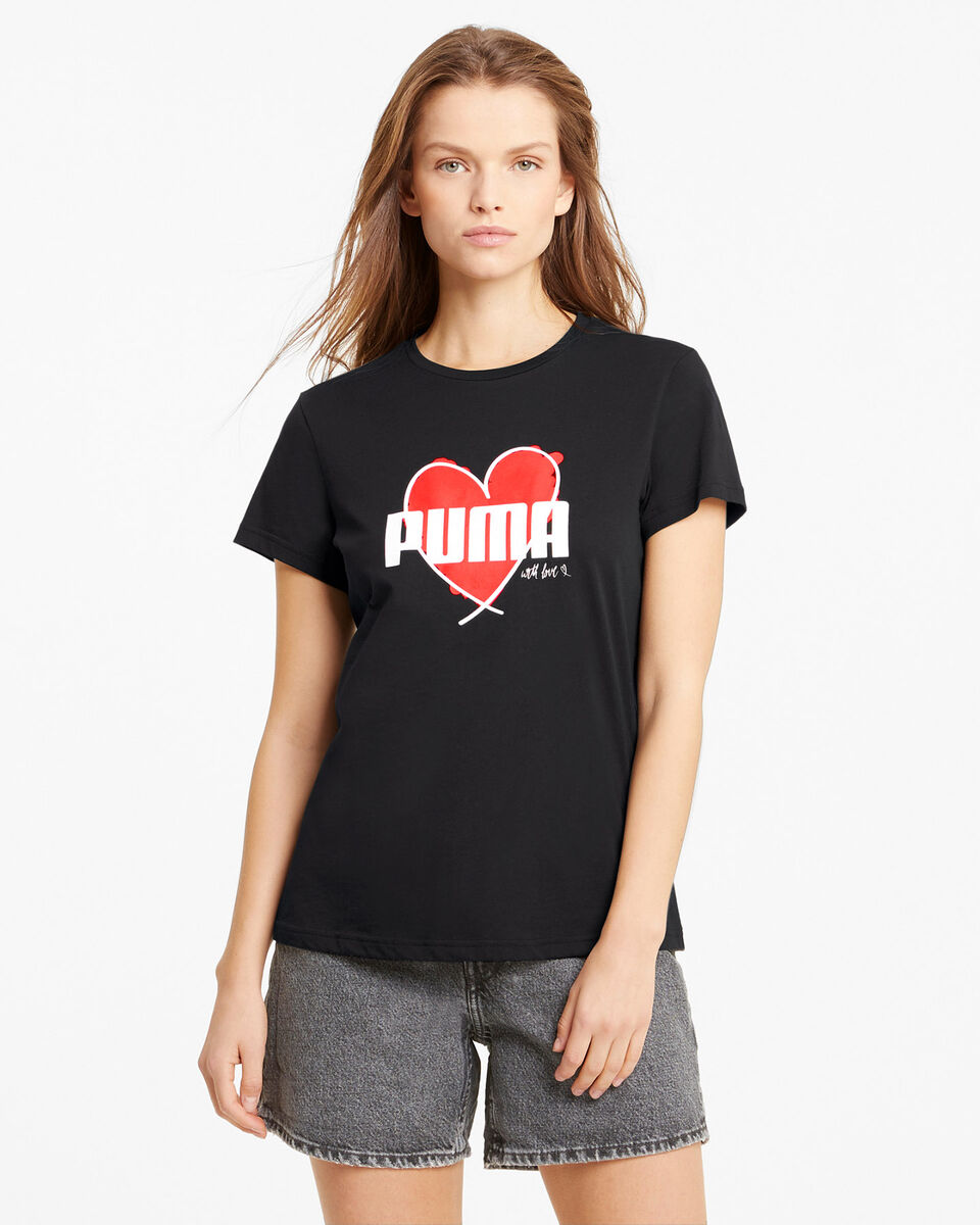  T-Shirt PUMA LOGO HEART W S5284702|01|XS scatto 2