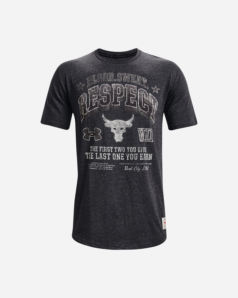  T-Shirt UNDER ARMOUR THE ROCK BSR RESPECT M S5336798|0001|XS scatto 0