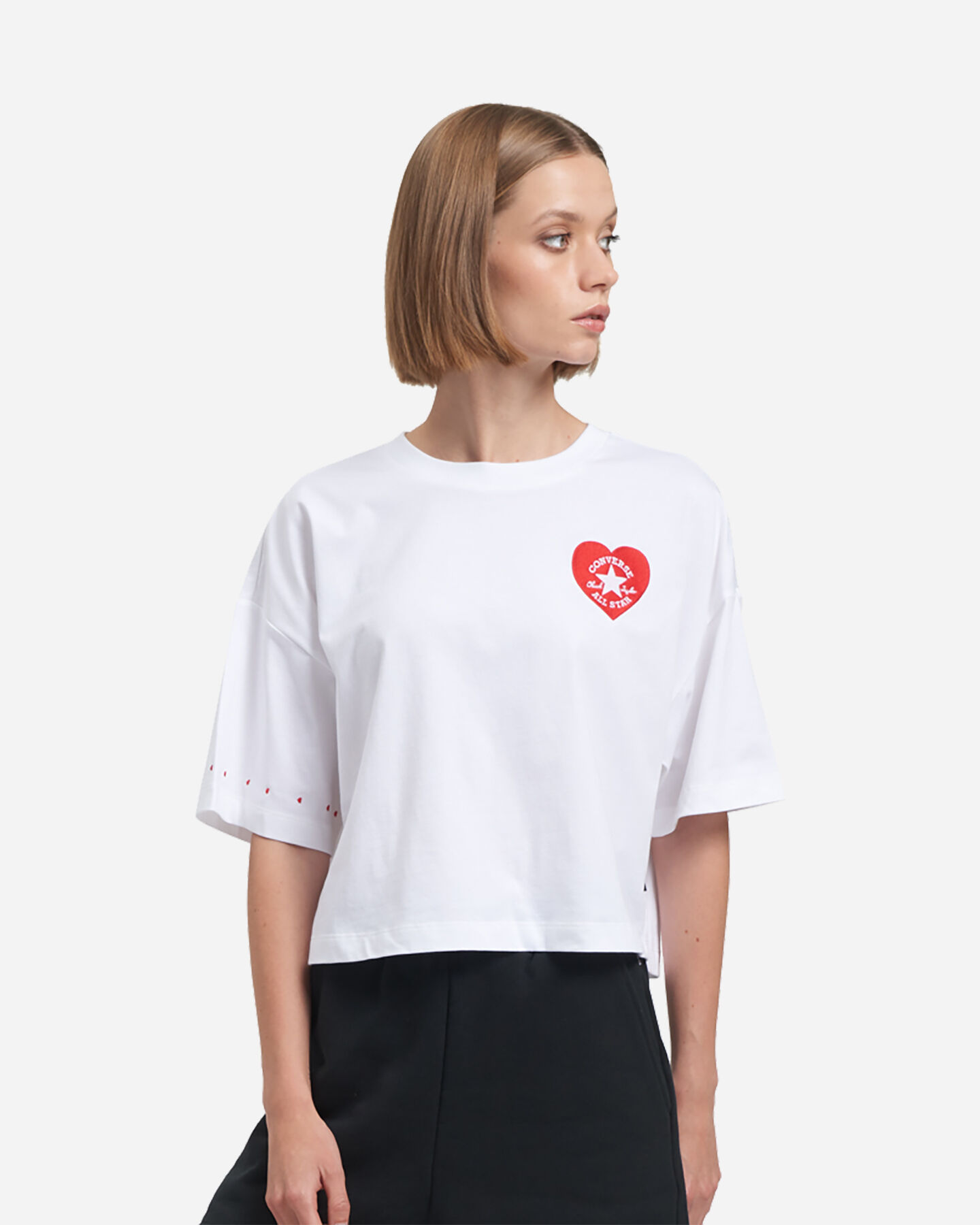  T-Shirt CONVERSE BOXY HEART LOVE W S5410609|102|XS scatto 0