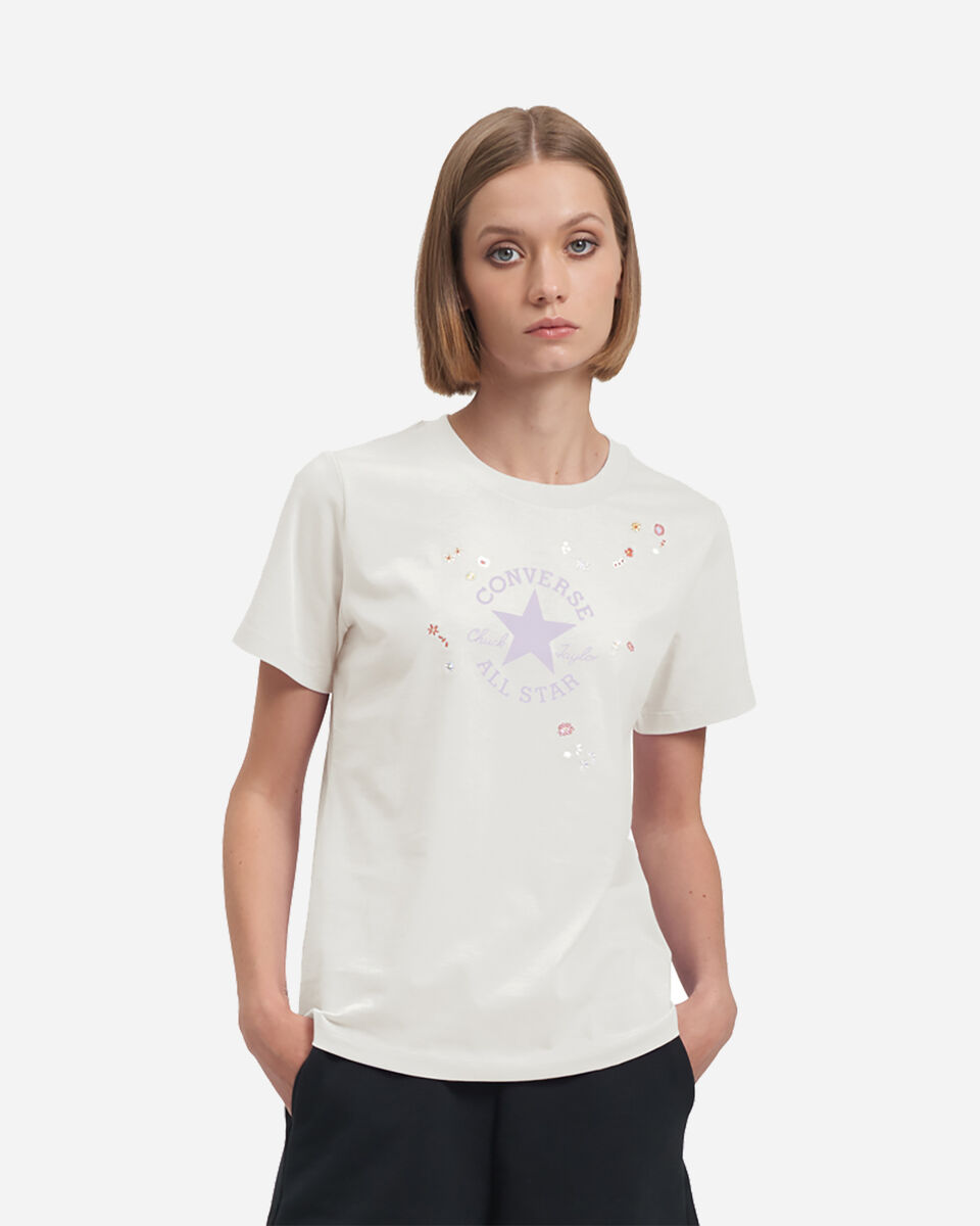  T-Shirt CONVERSE REGULAR FLOWER W S5410593|105|XS scatto 0