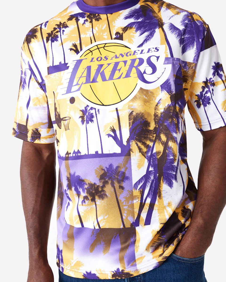  T-Shirt NEW ERA PALM TREE LOS ANGELES LAKERS M S5692338|701|XS scatto 2