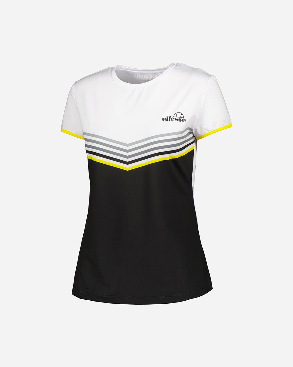  T-Shirt tennis ELLESSE TENNIS 5V STRIPES W S4100389|001/050|XS scatto 0