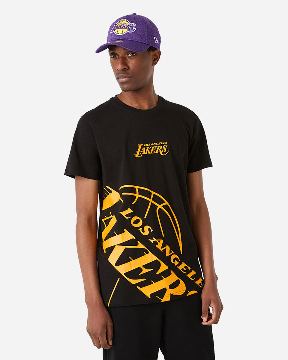  T-Shirt NEW ERA NBA ENLARGED LOGO LOS ANGELES LAKERS M S5340094|001|S scatto 0