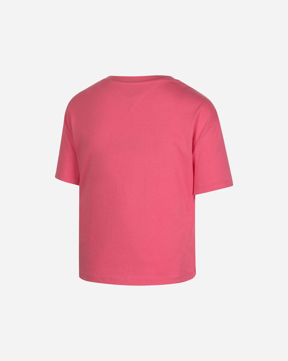  T-Shirt TOMMY HILFIGER MC CROP FIT LOGO W S4082517|TIK|XS scatto 1