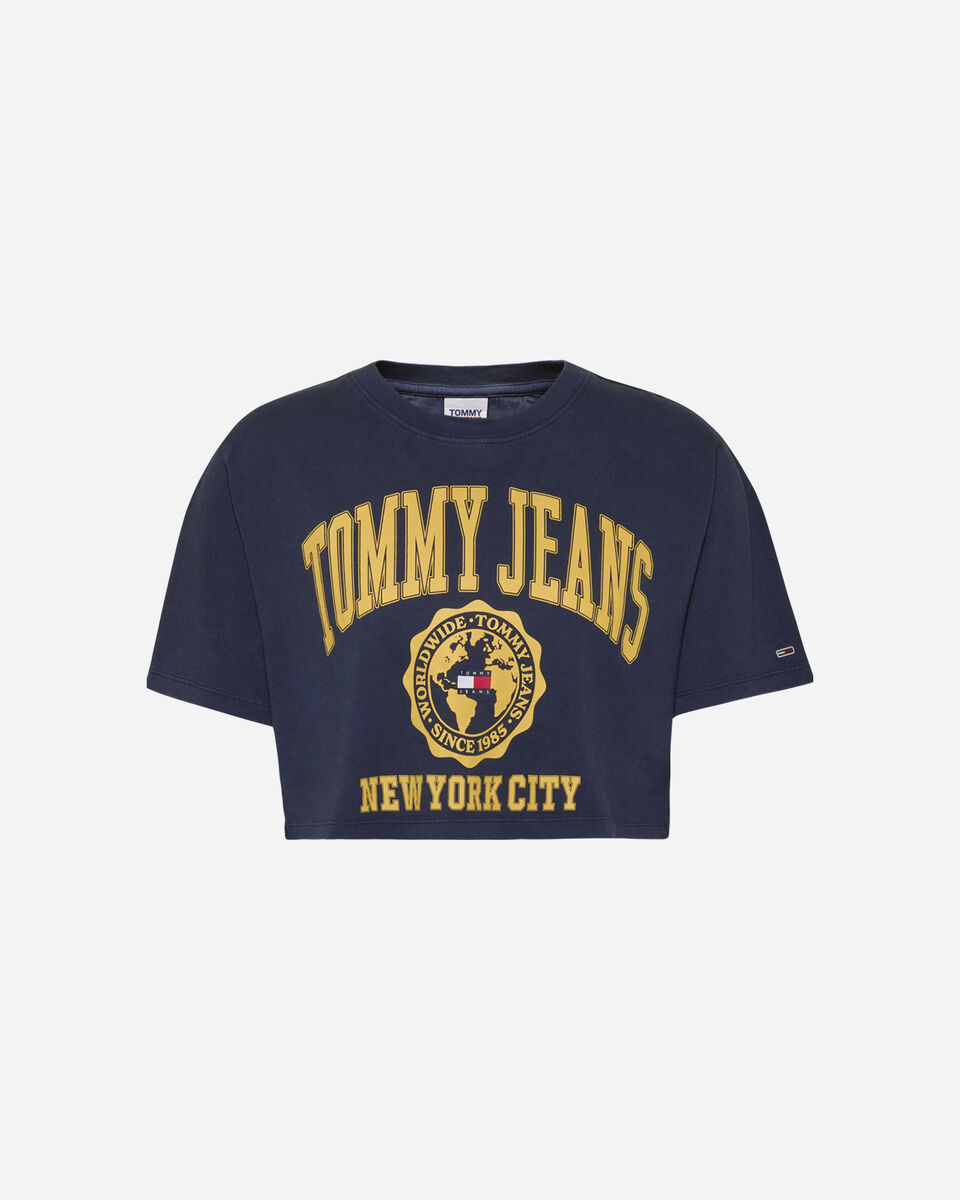  T-Shirt TOMMY HILFIGER CROP COLLEGE LOGO W S4115024 scatto 0