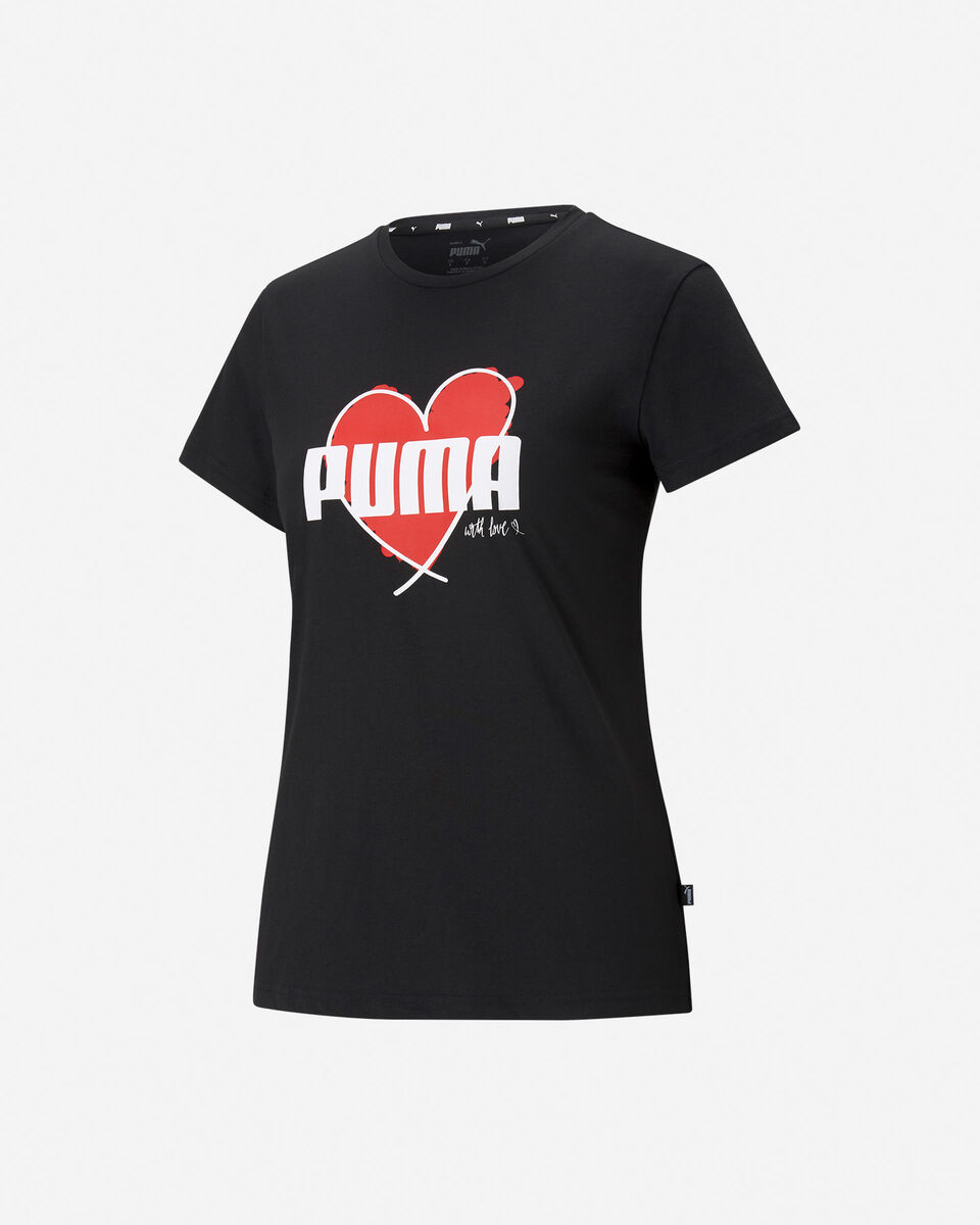  T-Shirt PUMA LOGO HEART W S5284702|01|XS scatto 0