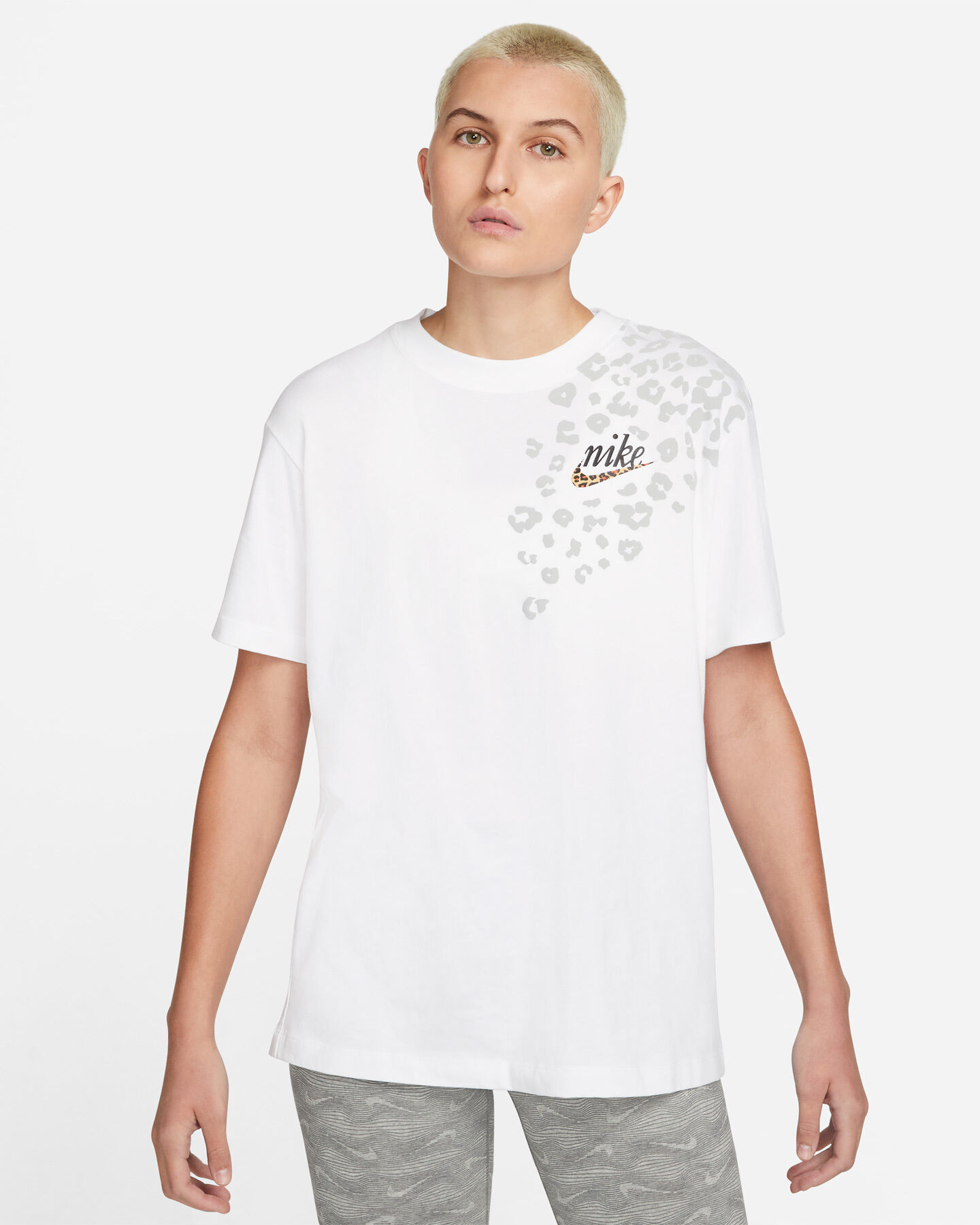  T-Shirt NIKE JERSEY LEOPARD W S5352153|100|XS scatto 0