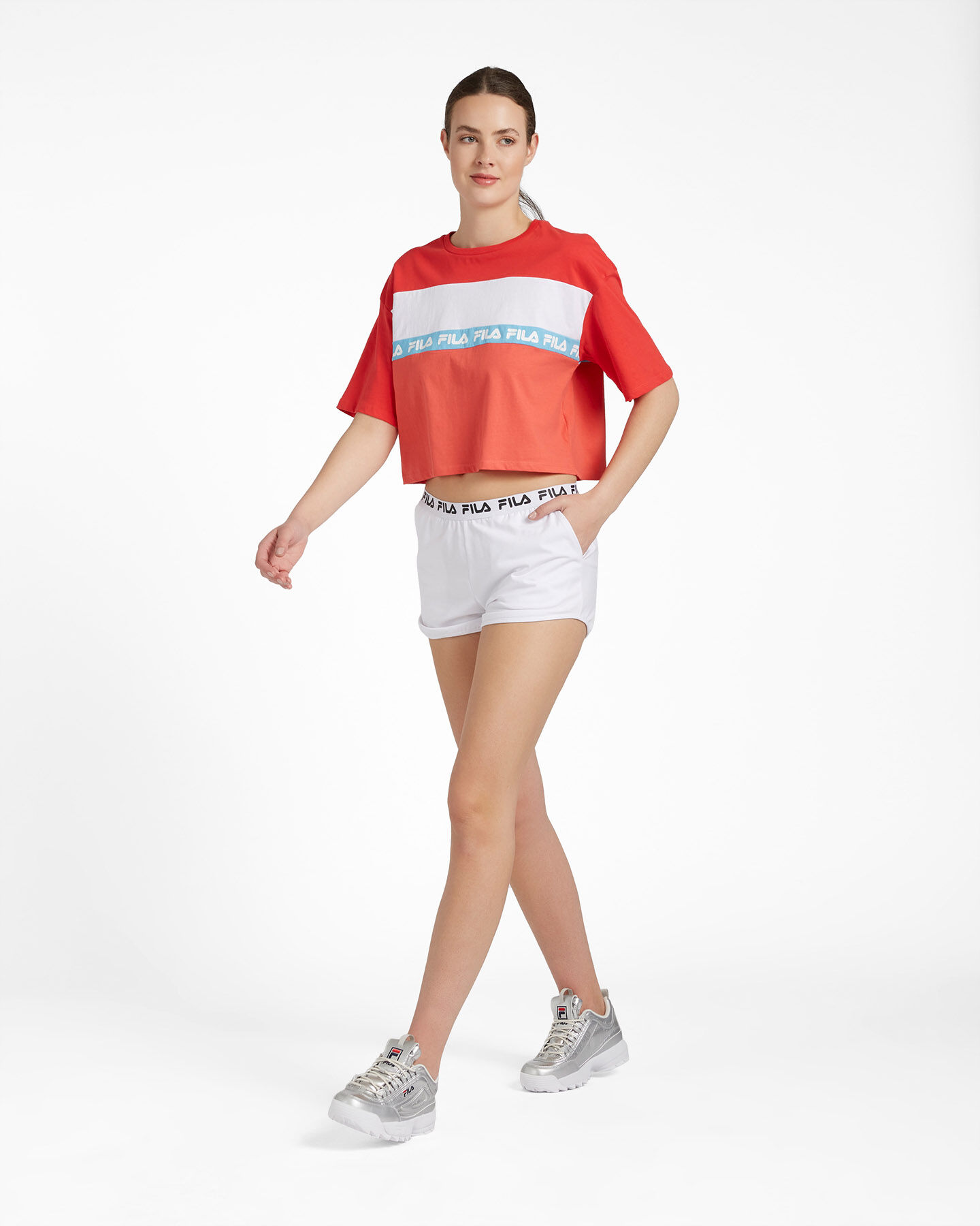  T-Shirt FILA CROP OVER COLOR BLOCK W S4088287|257/001|XS scatto 3