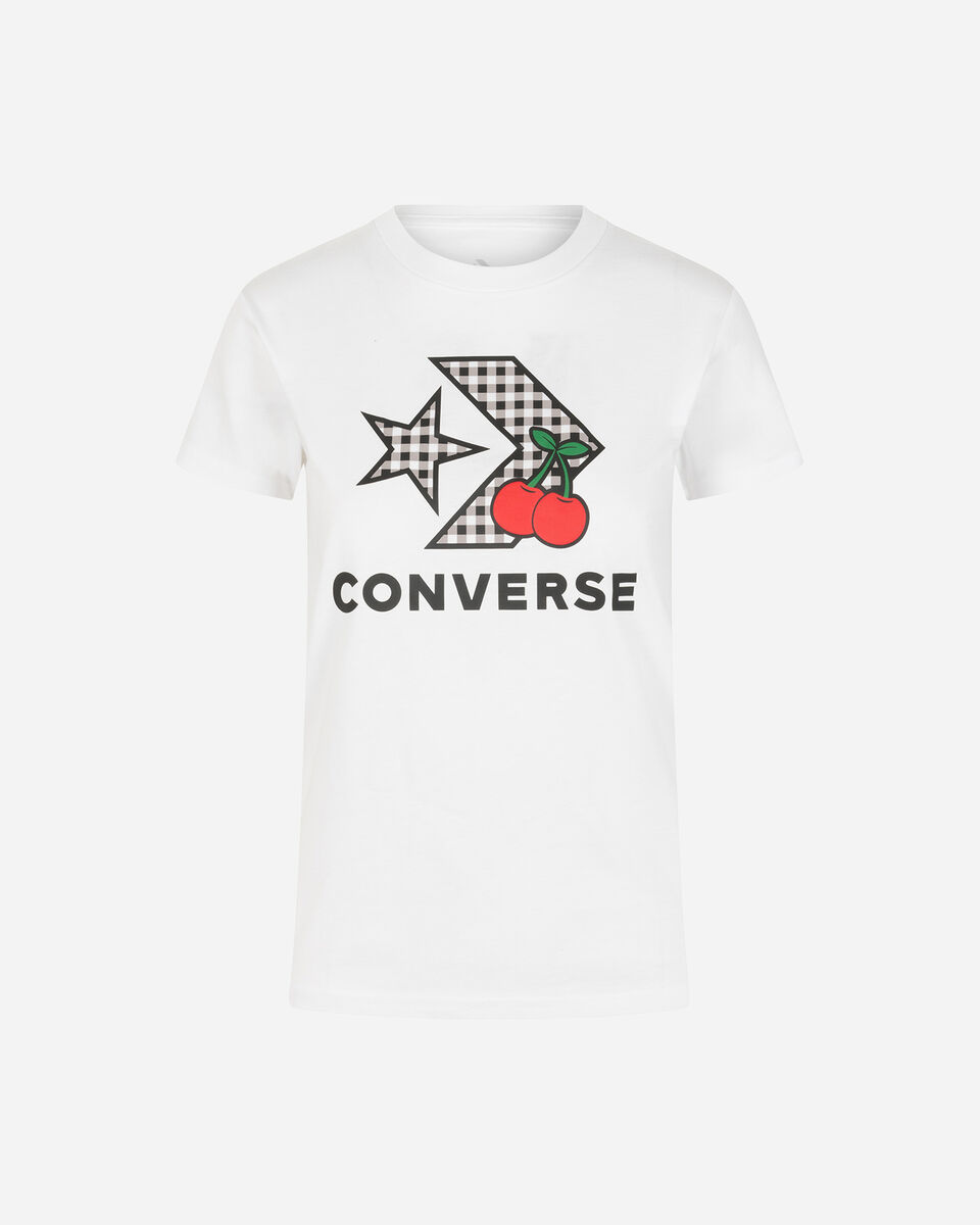  T-Shirt CONVERSE PATCH CHERRY STAR CHEVRON W S5661112|102|XS scatto 0