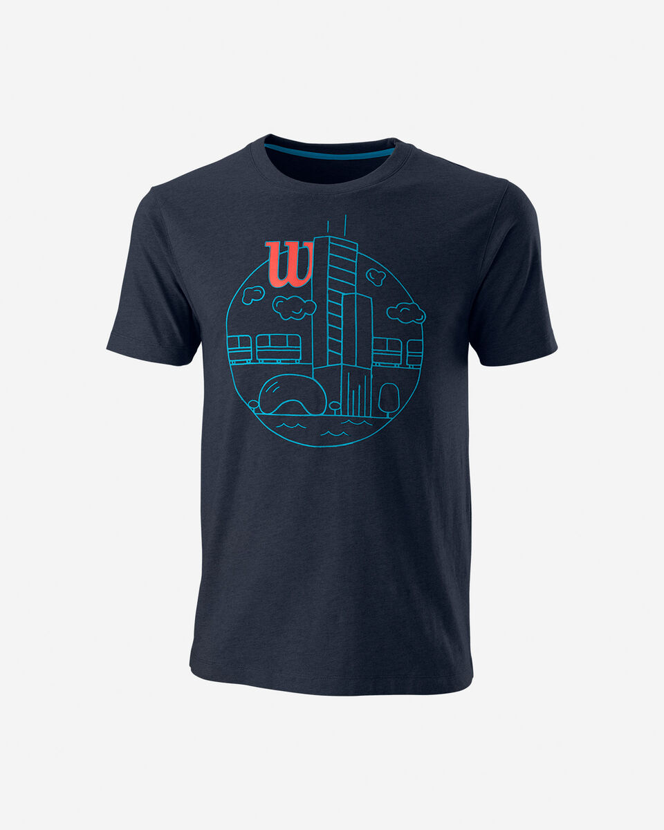  T-Shirt tennis WILSON SKYLINE OUT-SPACE M S5344116|UNI|S scatto 0