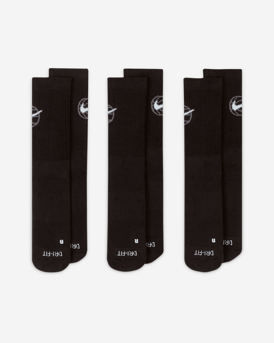  Calzettoni basket NIKE EVERYDAY CREW 3PACK S5270333|010|S scatto 2