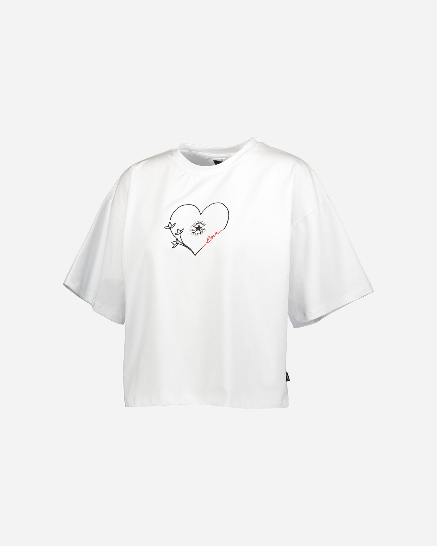  T-Shirt CONVERSE CROP CHUCK LOVE W S5300560|100|XS scatto 0