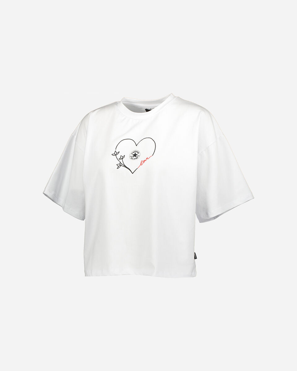  T-Shirt CONVERSE CROP CHUCK LOVE W S5300560|100|XS scatto 0