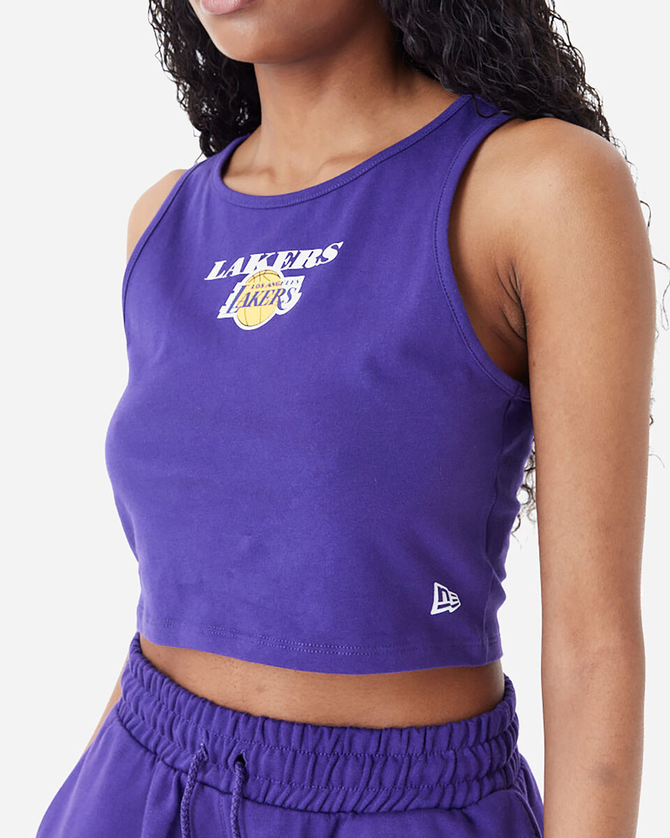  Canotta NEW ERA CROP LOS ANGELES LAKERS W S5683166|500|XS scatto 3