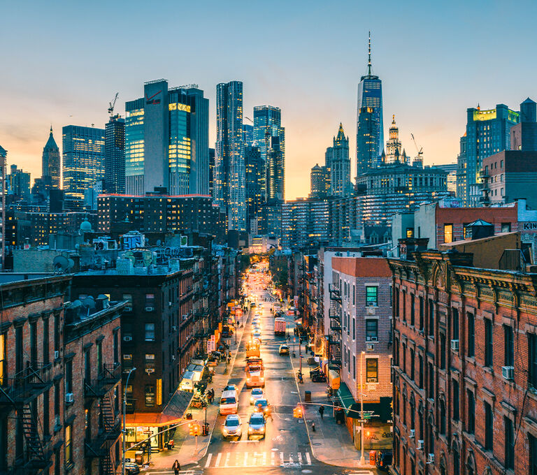 Skyline sulla città di New York