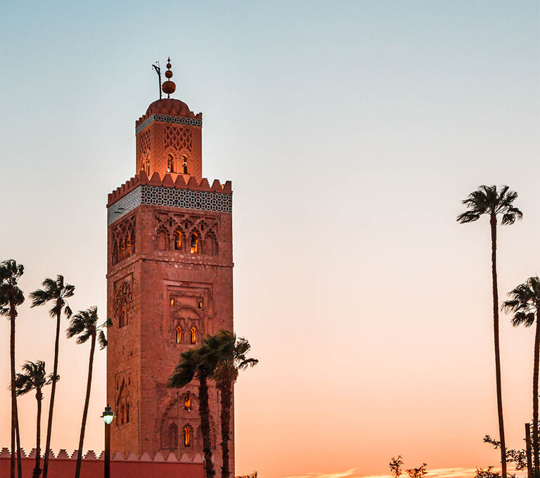 Focus su Moschea Koutoubia in Marocco