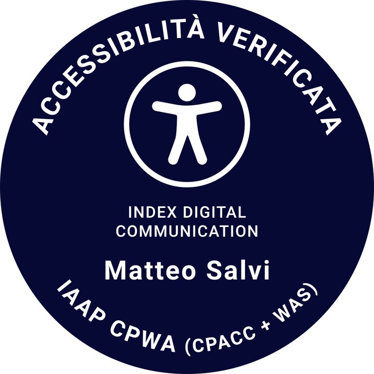 Accessibilità verificata – Matteo Salvi, professionista certificato IAAP CPWA (CPACC + WAS)