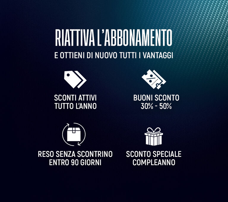 Riattiva l'abbonamento e ottieni di nuovo tutti i vantaggi