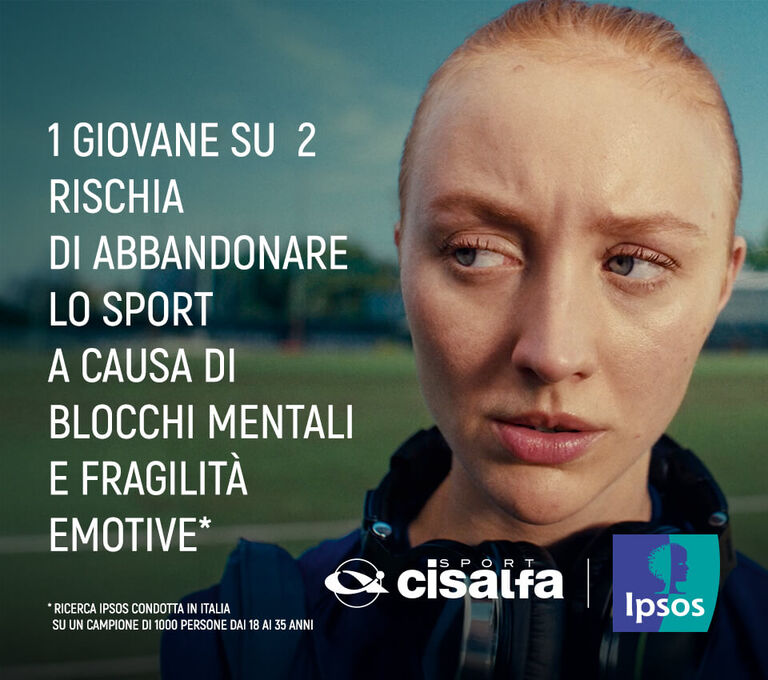 1 giovane su 2 rischia di abbandonare lo sport a causa di blocchi mentali e fragilità emotive secondo il report Ipsos