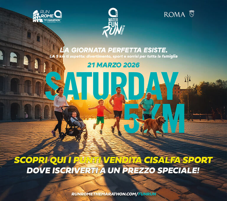 Famiglia che corre a Roma