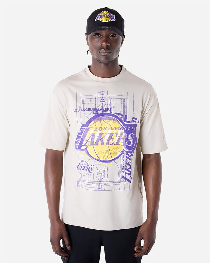 Graphic tee lakers beige m