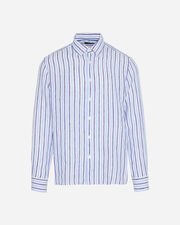 Linen stripe m - Azzurro