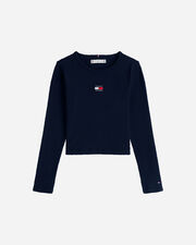 Crop rib knit jr - Blu