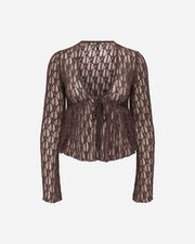 Laya effetto pizzo w - Marrone