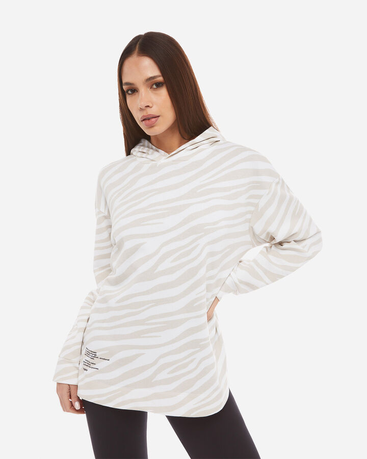 Felpa Oversize Donna A Righe, Maniche Lunghe, Girocollo, Blocchi Di Colore, Morbida E Casual - 2