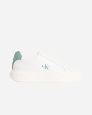 Chunky cupsole laceup lth w - Bianco