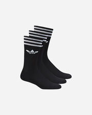 Solid crew sock 3 pack m - Nero