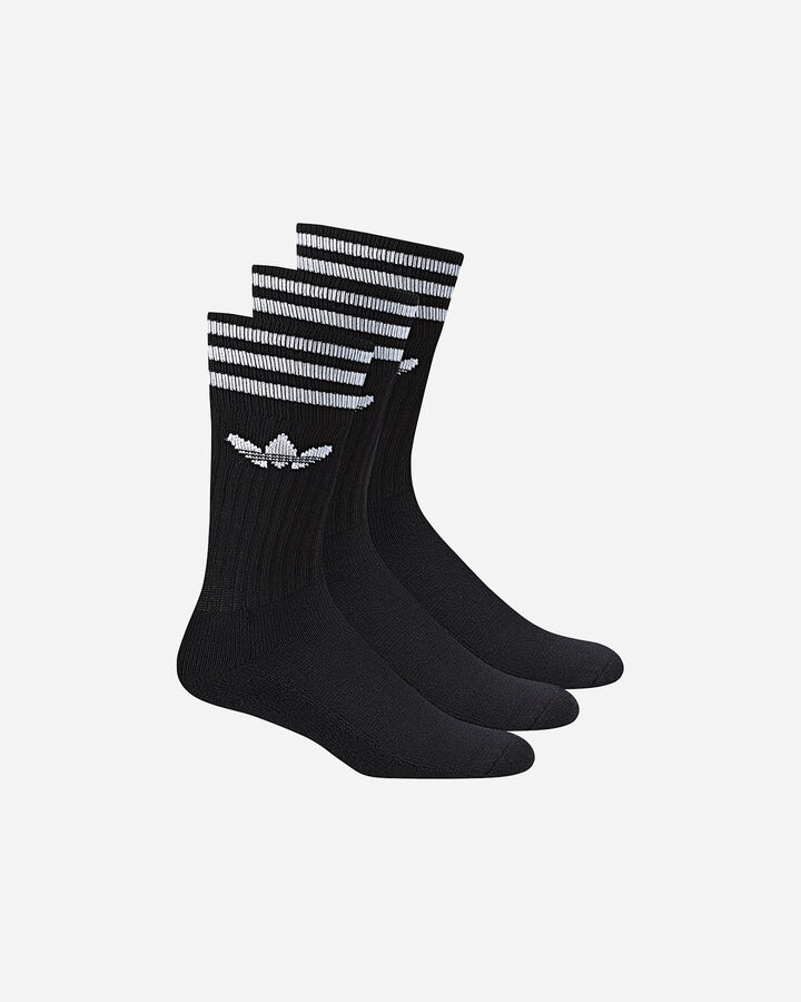 Solid crew sock 3 pack m