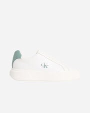 Chunky cupsole laceup lth w - Bianco