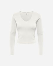 Riley v-neck w - Bianco