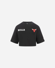 Crop big logo retro chicago bulls w - Nero