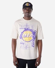 Graphic tee lakers beige m - Beige