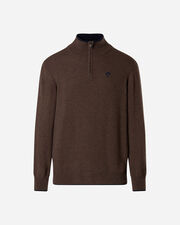 Half zip cashmere m - Marrone