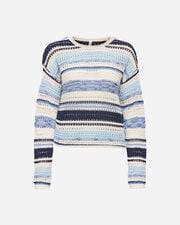 Amelie stripe w - Azzurro