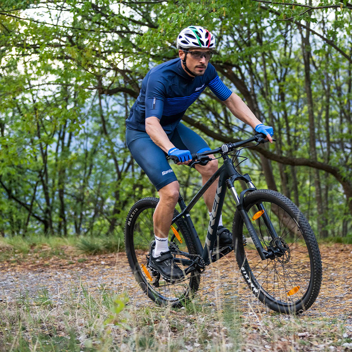Ciclismo Abbigliamento Uomo con Pantaloncini Ciclismo Traspiranti per MTB Ciclista Blu 151 Abbigliamento Sportivo per Bicicletta 