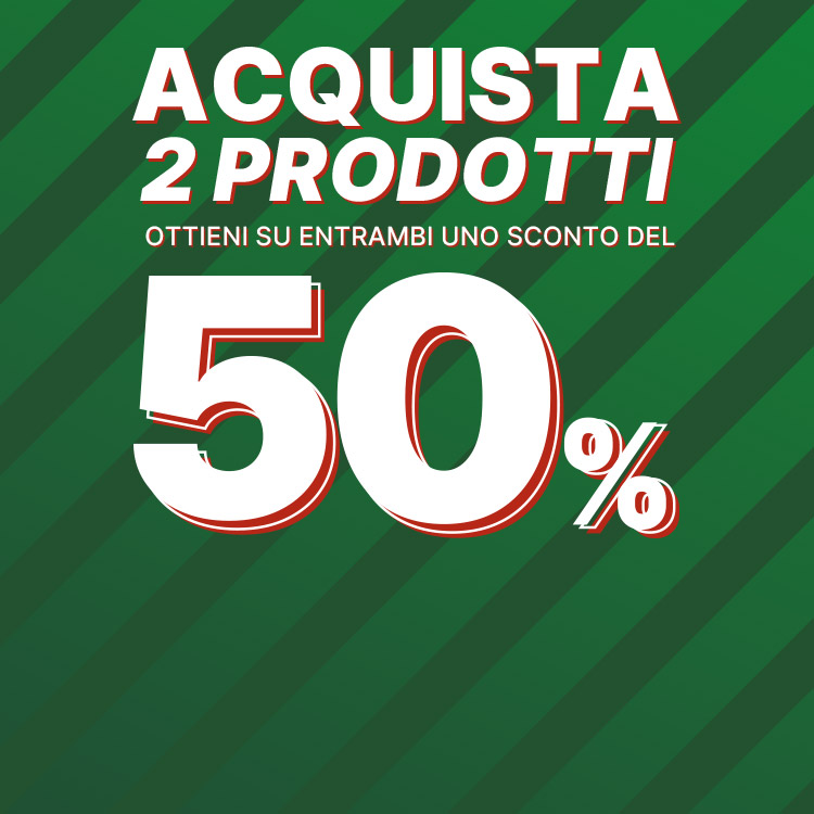 Special Promo: Acquista 2 prodotti, ottieni su entrambi uno sconto del 50%